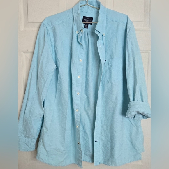 American Eagle Outfitters Other - American Eagle Outfitters Light Blue Casual Button Down Long Sleeve Shirt